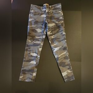 Democracy Camo Skinny Pants - Gray & Olive